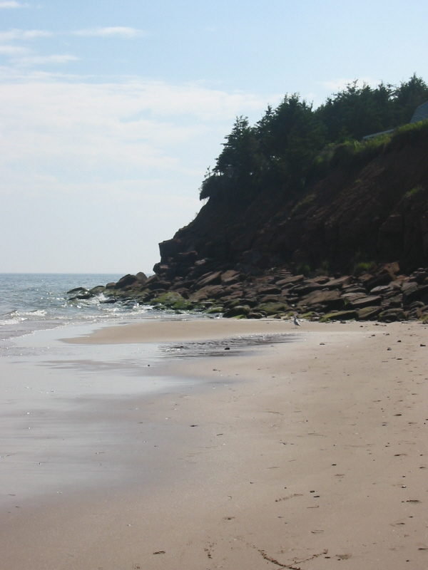 Rocks at west end of beach