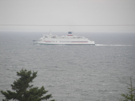 Ferry to Isles de la Madeleine 
Two return trips each day
(taken from our deck)